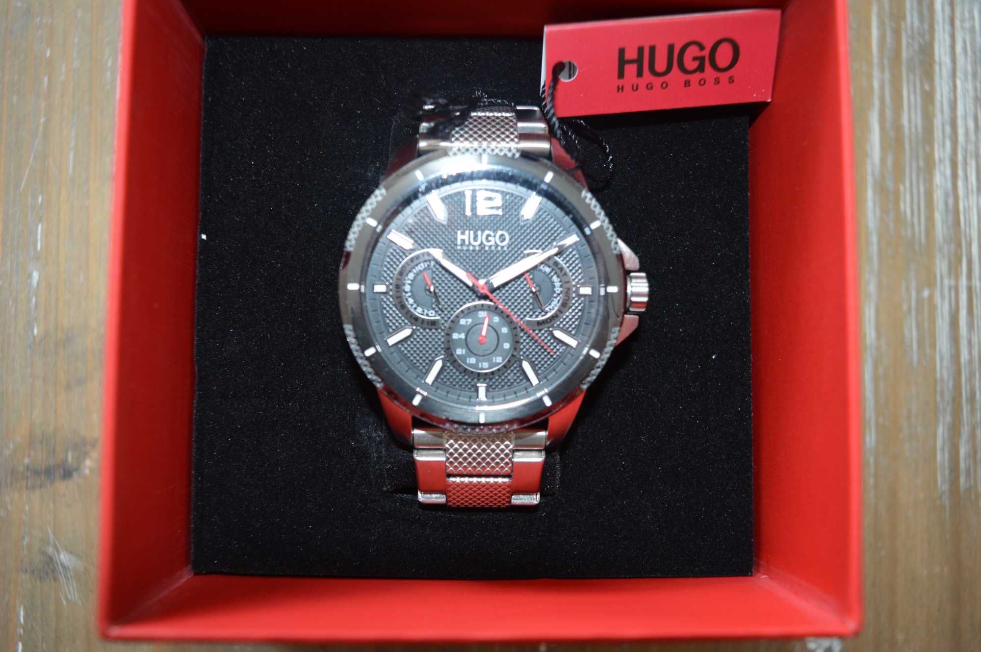 Hugo Boss - Srebrny Męski Zegarek na Bransolecie NOWY
