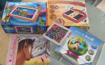 Puzzle, kolorowanka konie, mini tablet