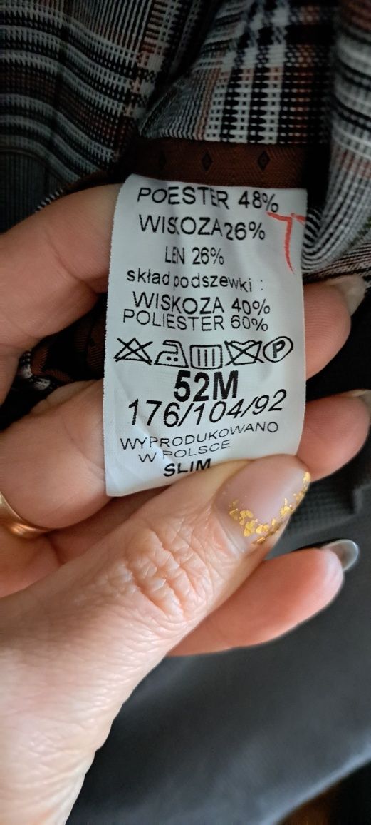 Garnitur męski w kratę