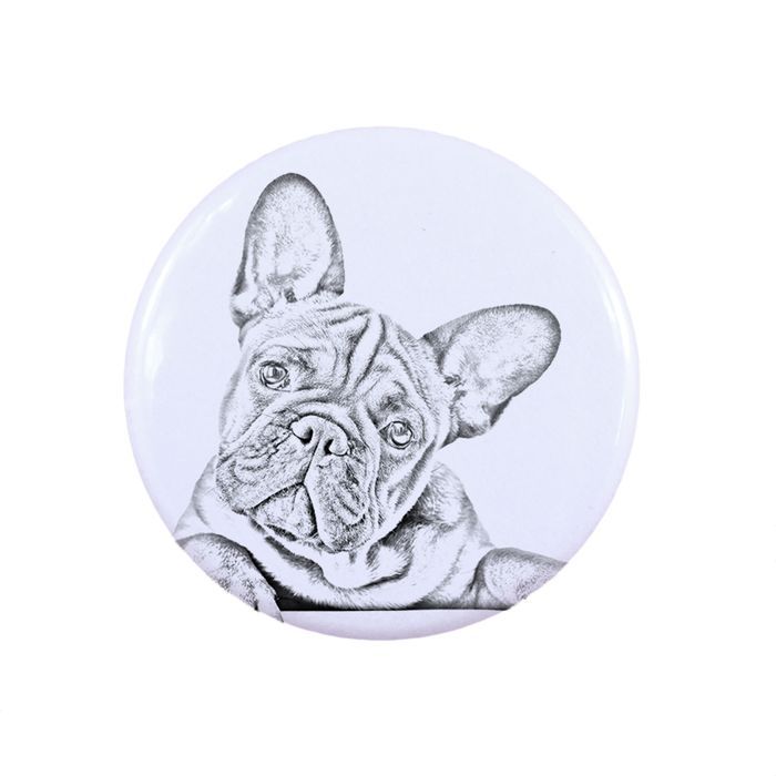 Buldog francuski przypinka z psem mała Art-Dog