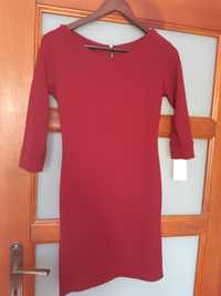 Sukienka nowa z matką r. S/M 36 bordowa czerwona  idealny idealna