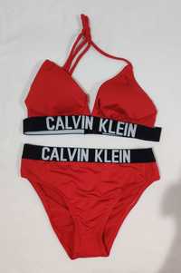 Calvin Klein strój kąpielowy XS czerwony dwuczęściowy damski