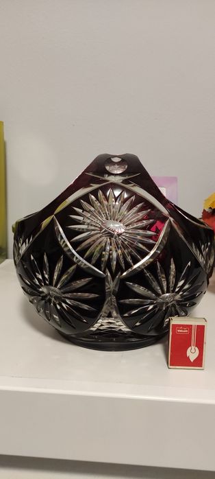 Kosz kryształowy PRL