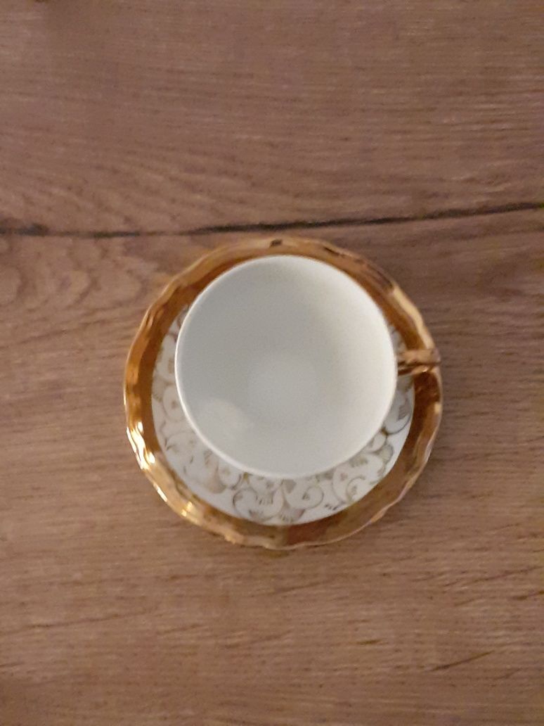 Fliżanka do herbaty ze spodkiem Vintage Veritable Porcelaine Made in I