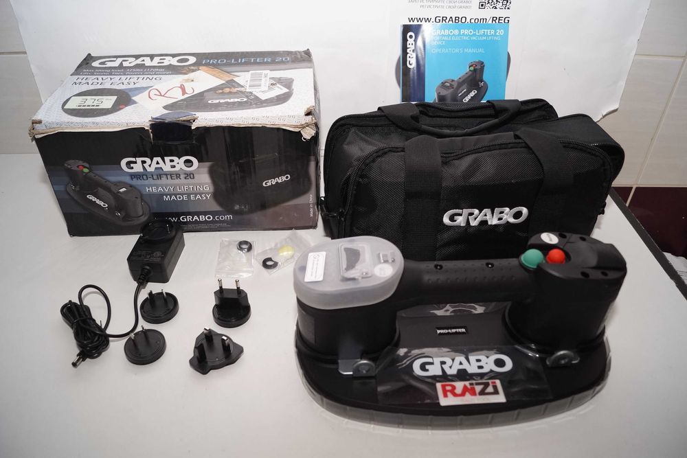 GRABO PRO-LIFTER 20 Chwytak próżniowy przyssawka bateria ładowarka