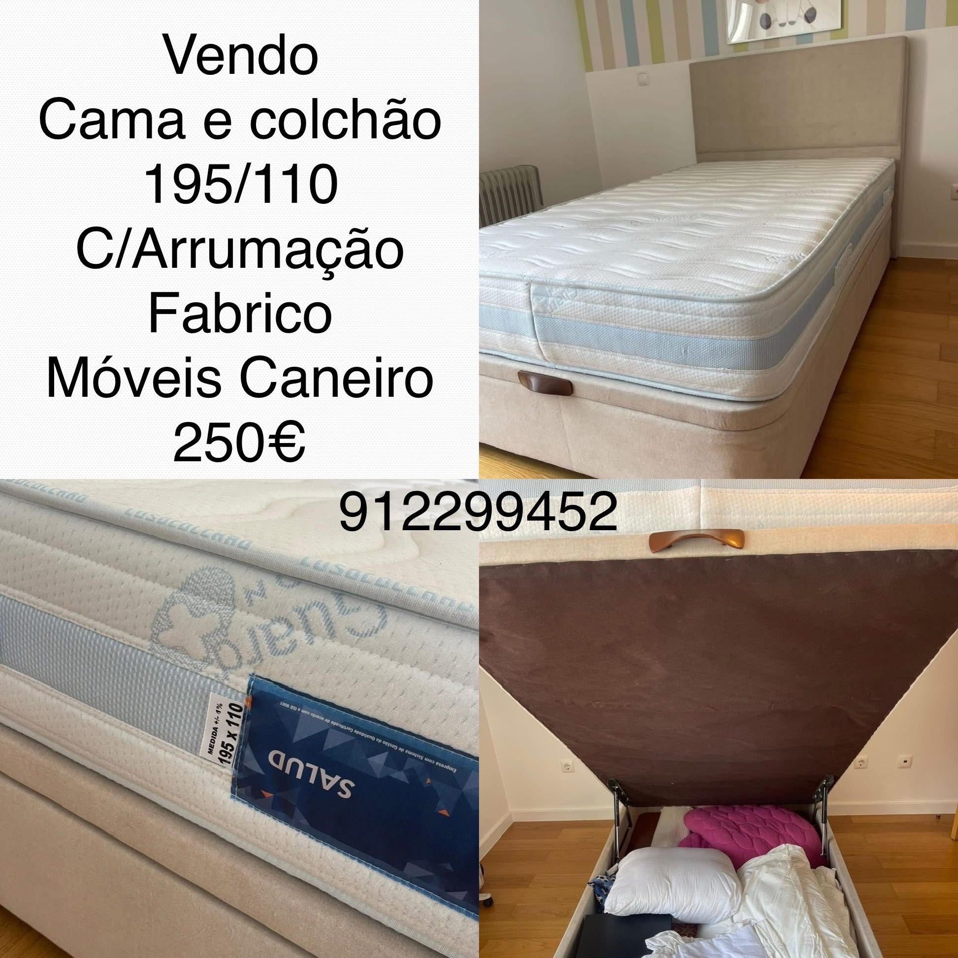 Cama como nova, colchão incluído