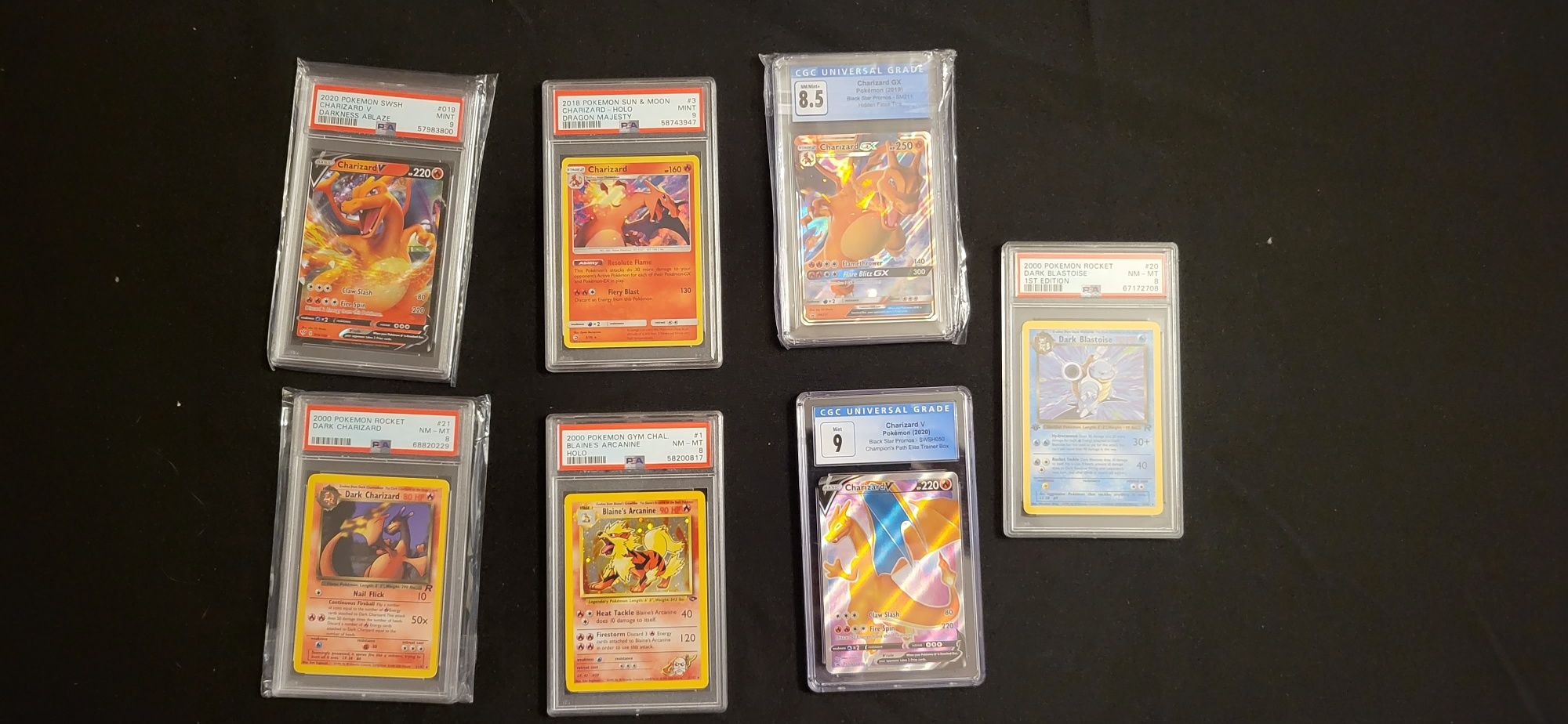 Slabs Pokémon Raras Graduadas Charizard Blastoise Arcanine