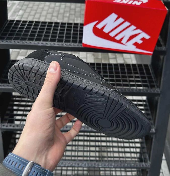 Кроссовки Найк мужские кожаные нубук черные Nike замшевые