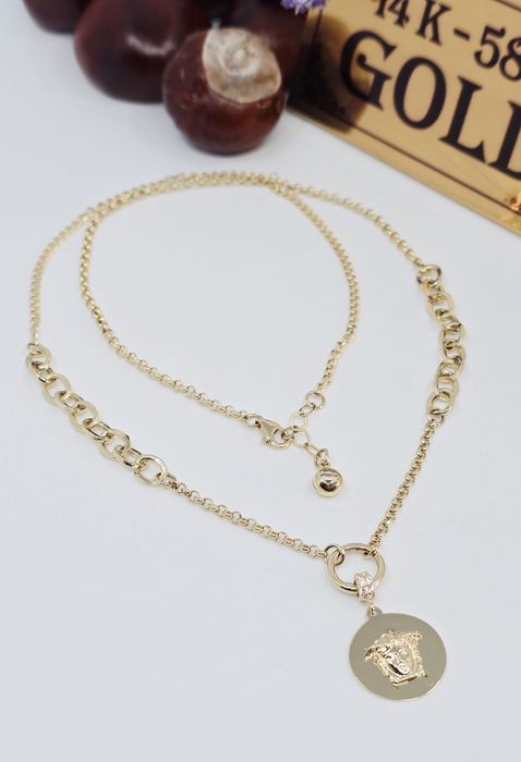 Złoty naszyjnik łańcuszek próba 585 14k