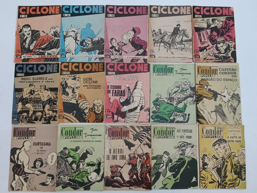 57 M. Aventuras Guerra, Espaço, Policial, Águia, Ciclone,Condor Popula