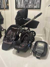 Zestaw maxi cosi: wózek z gondolą, spacerowka, nosidełko oraz baza
