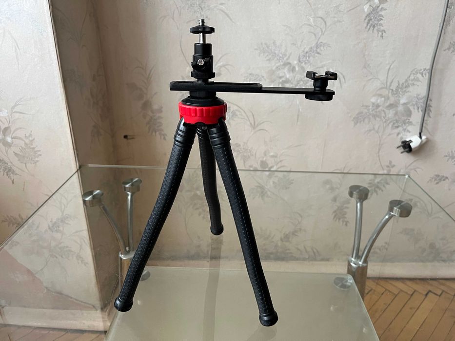 Штатив гибкий осьминог + Выносной кронштейн-планка.