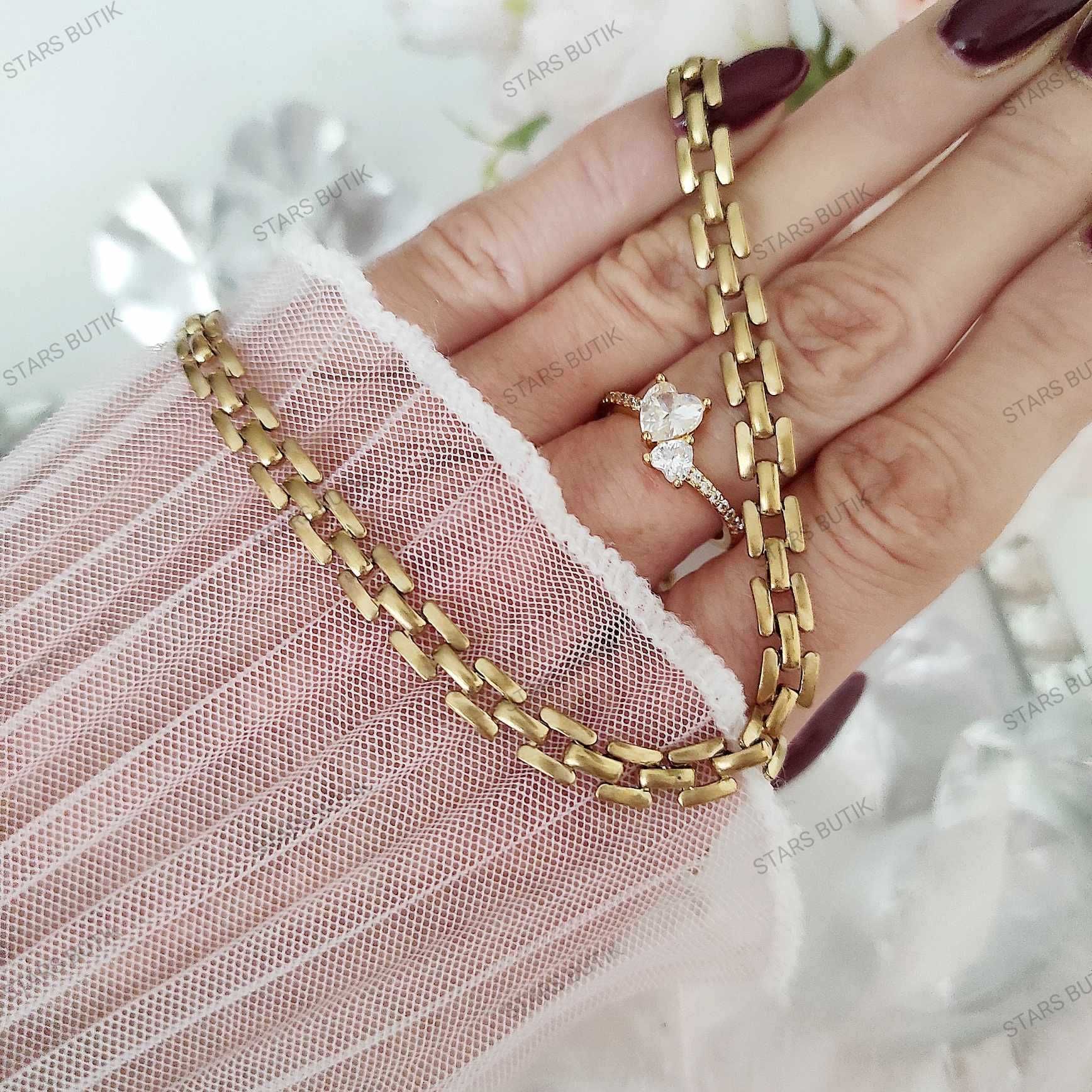 Piękny szeroki łańcuszek choker stal chirurgiczna 316L unikat
