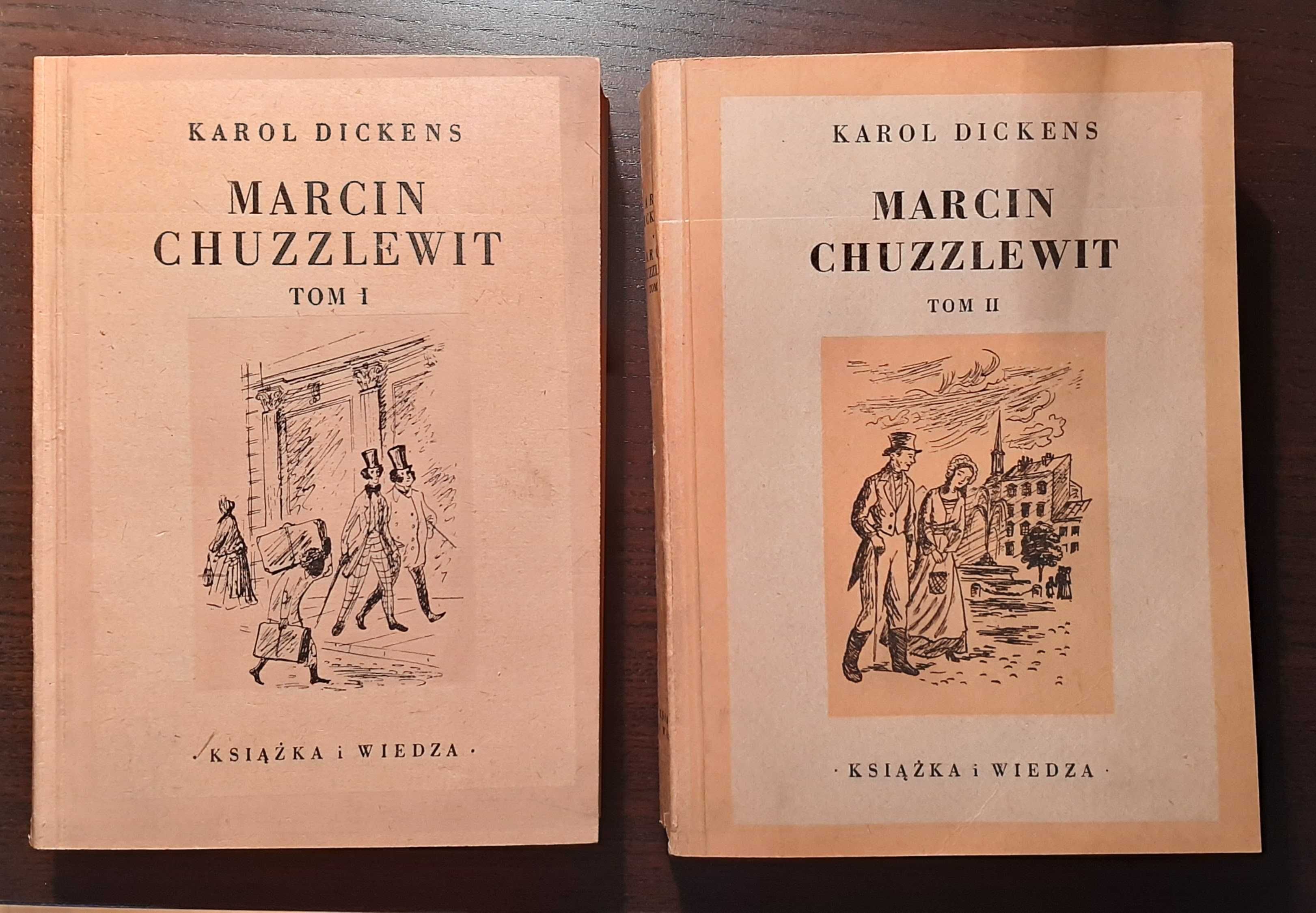 Dickens "Marcin Chuzzlewit" Tom I i II. Klasyka !