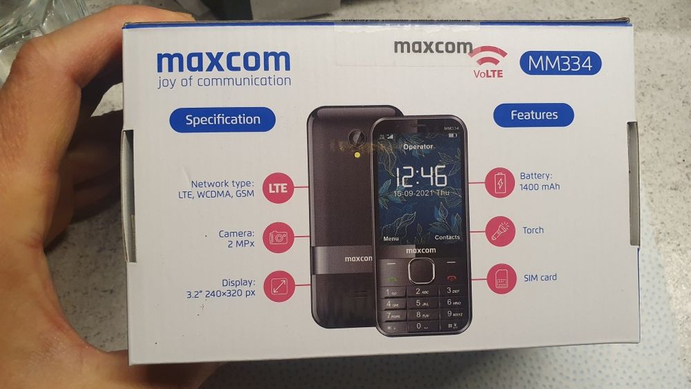 Telefon Maxcom MM334 nowy, nieotwierane pudełko