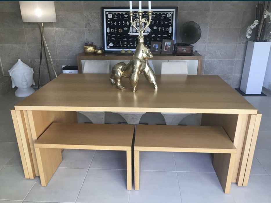 Bancos em Carvalho sala jantar ou cozinha