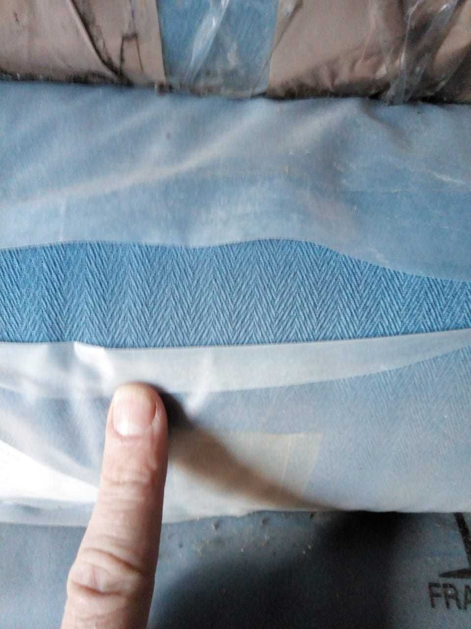 Ткань 100% полиэстер (жаккард) голубого цвета