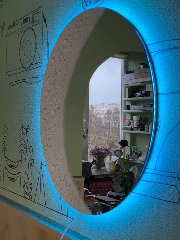 Розумне зеркало з LED RGB підсвіткою та WiFi. На подарок