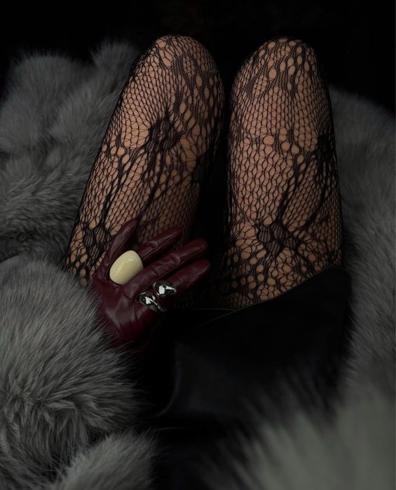 Трендові колготи жіночі чорні колготи сітка ажурні колготи стильні