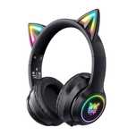 Słuchawki Onikuma B90 Bluetooth Kocie Uszy Czarne Składane