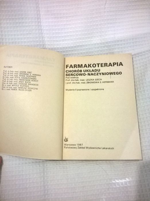 Farmakoterapia chorób układu sercowo - naczyniowego -Gieca