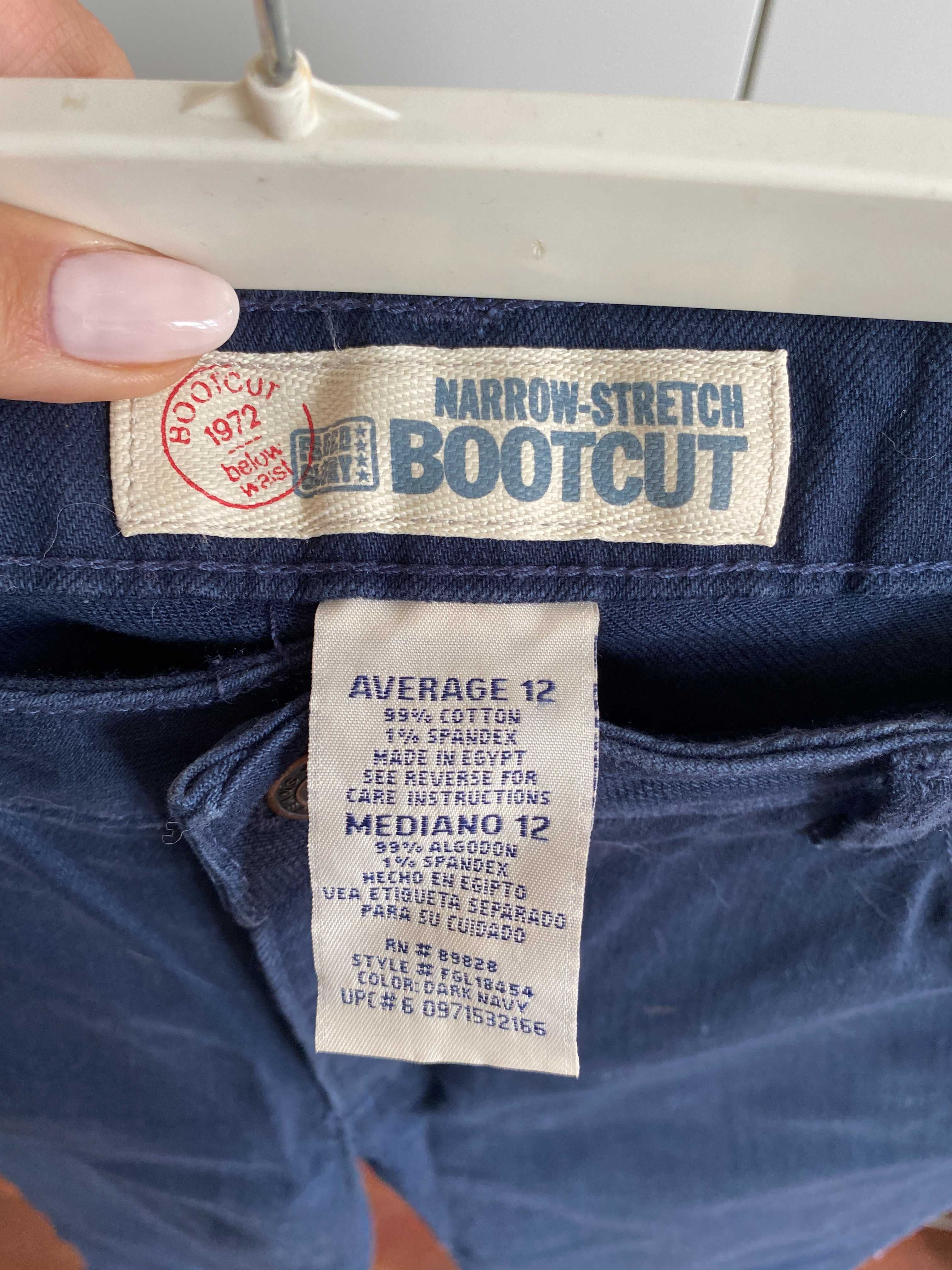 NOWE granatowe nowe spodnie Bootcut rozm 42