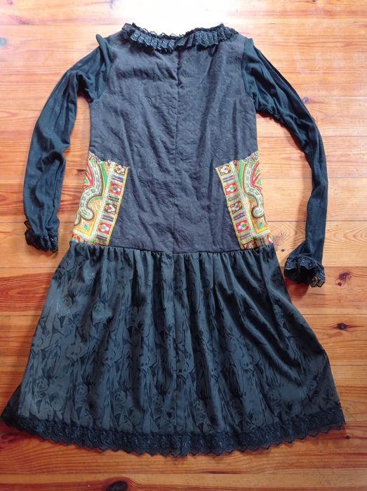 Unikat LUDOWA sukienka z chusty góralskiej r. S-M