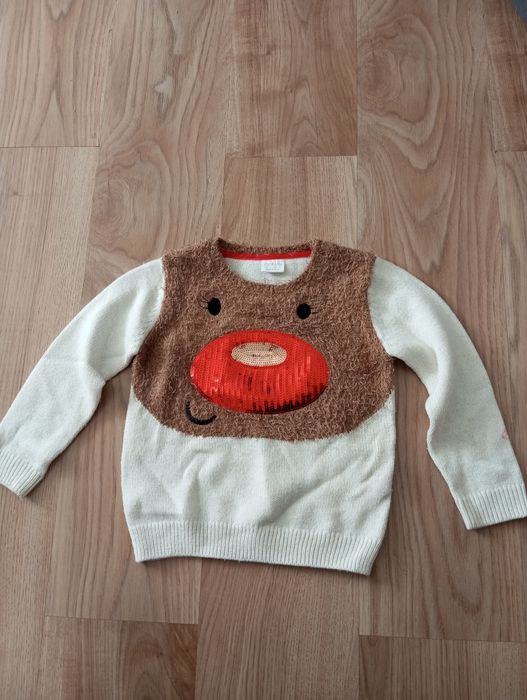 Sweter świąteczny  dla dziewczynki rozm z metki 110/116