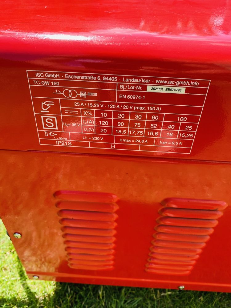 Зварювальний пів -автомат einhell tc-gw 150 25-120 a
