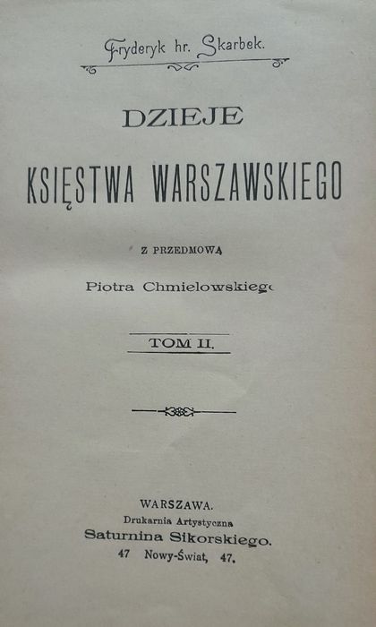 Dzieje Księstwa Warszawskiego, Fryderyka Skarbka