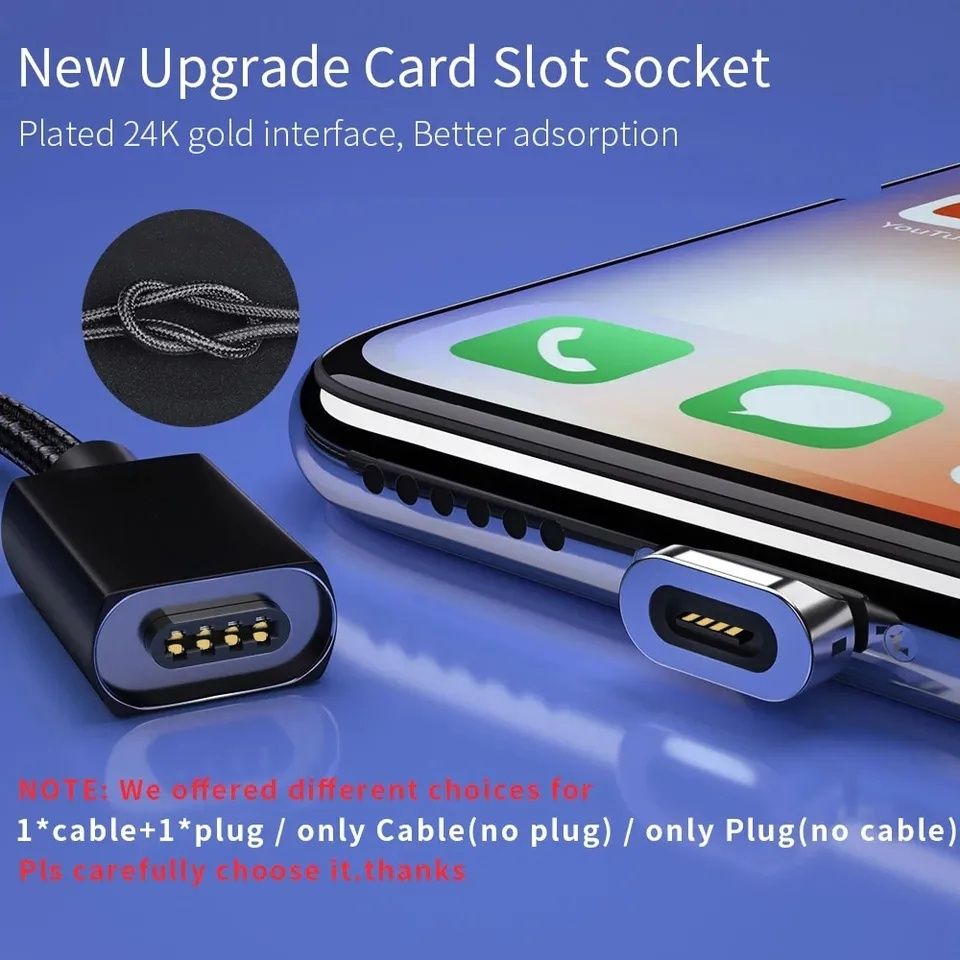 2.5 Ампера Быстрая магнитная зарядка юсб плоский магнит микро usb шнур