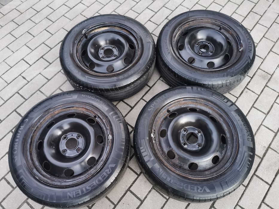 Kompl. felg peugeot citroen 4x108 et31 z oponami  195x60x16 vredestein