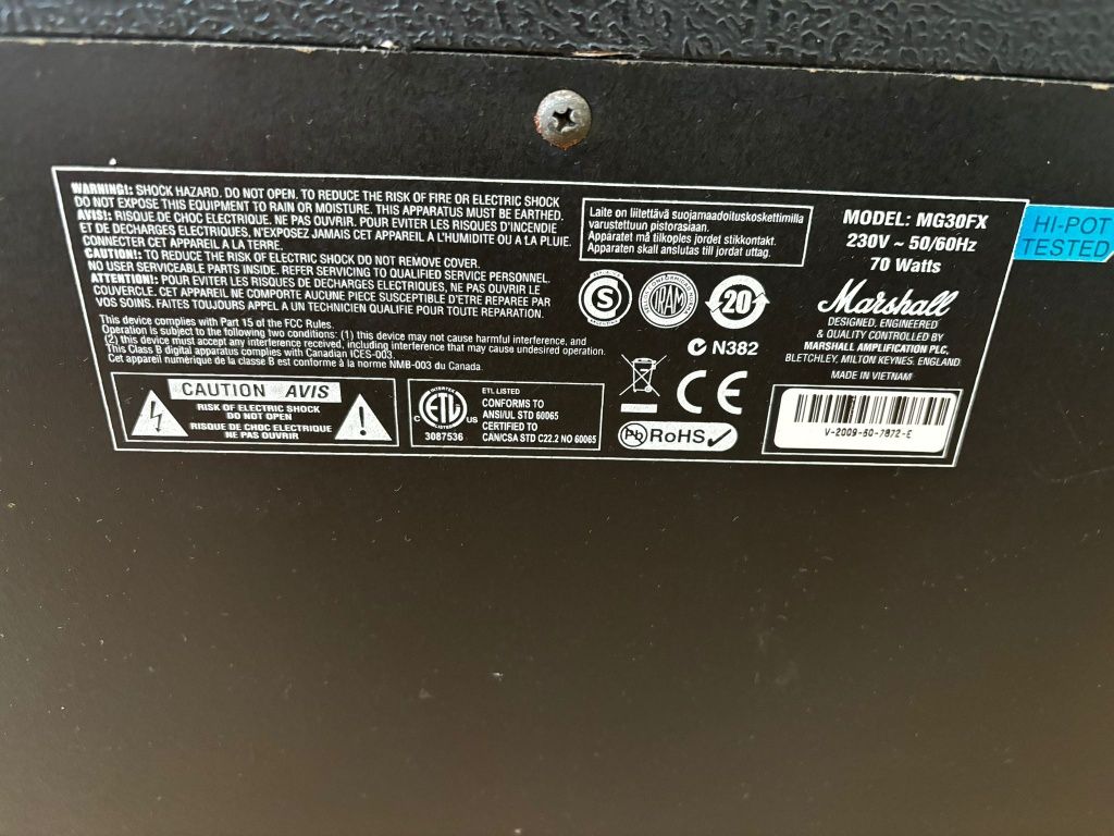 Amplificador Marshall MG30FX