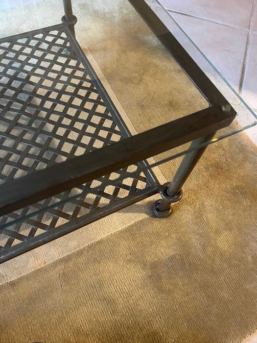 Mesa de Centro de Ferro e Vidro