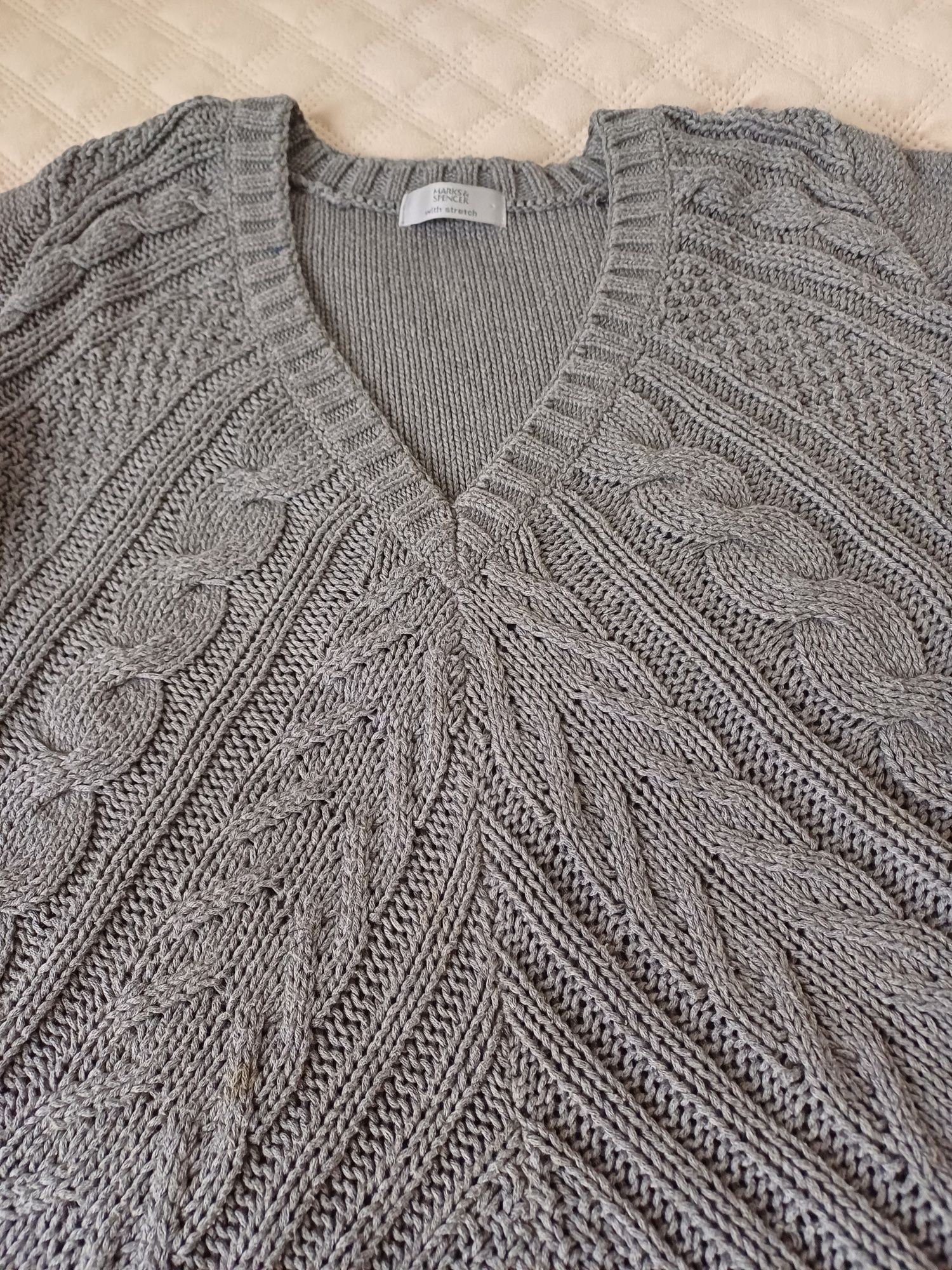 Szary bawełniany sweter 16