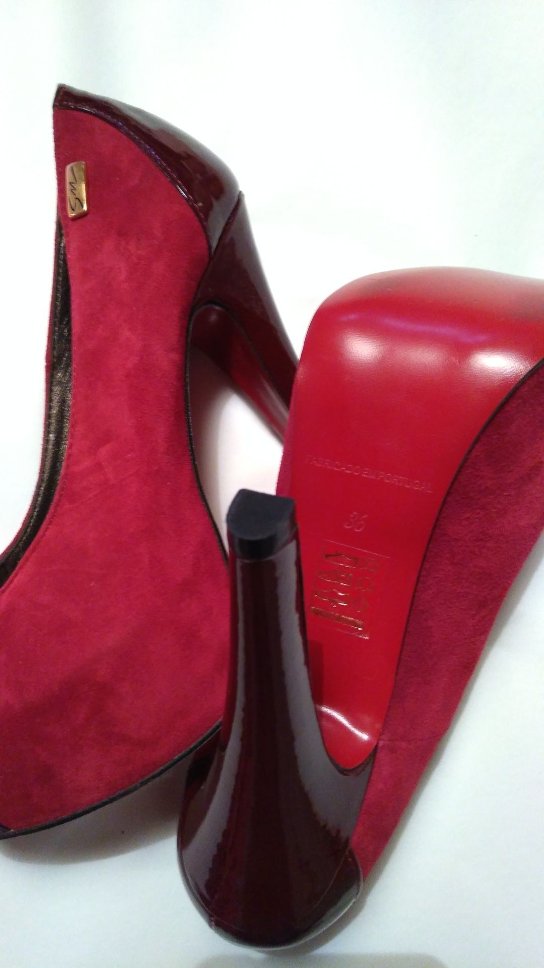 Sapatos salto alto bordeaux Samelli 36