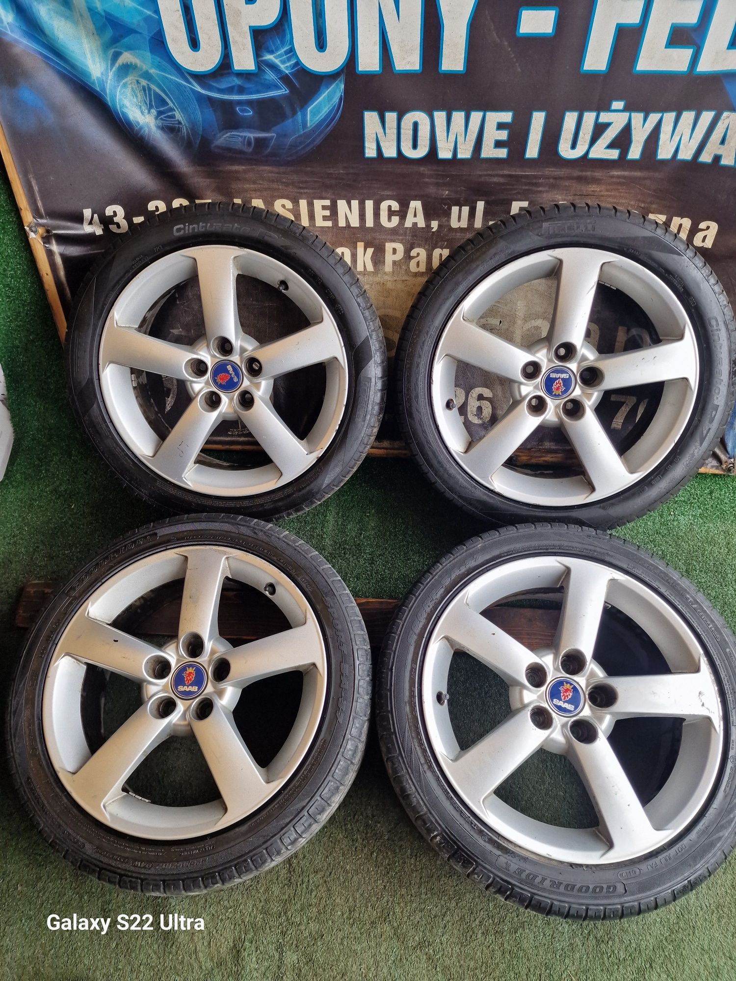 Koła letnie 17 5×110 Saab 9-3-5 Opel Komplet Orginał