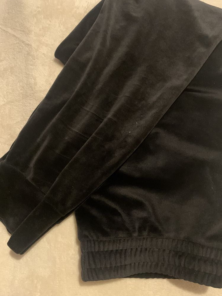 Bluza welurowa czarna-tunika/ dres