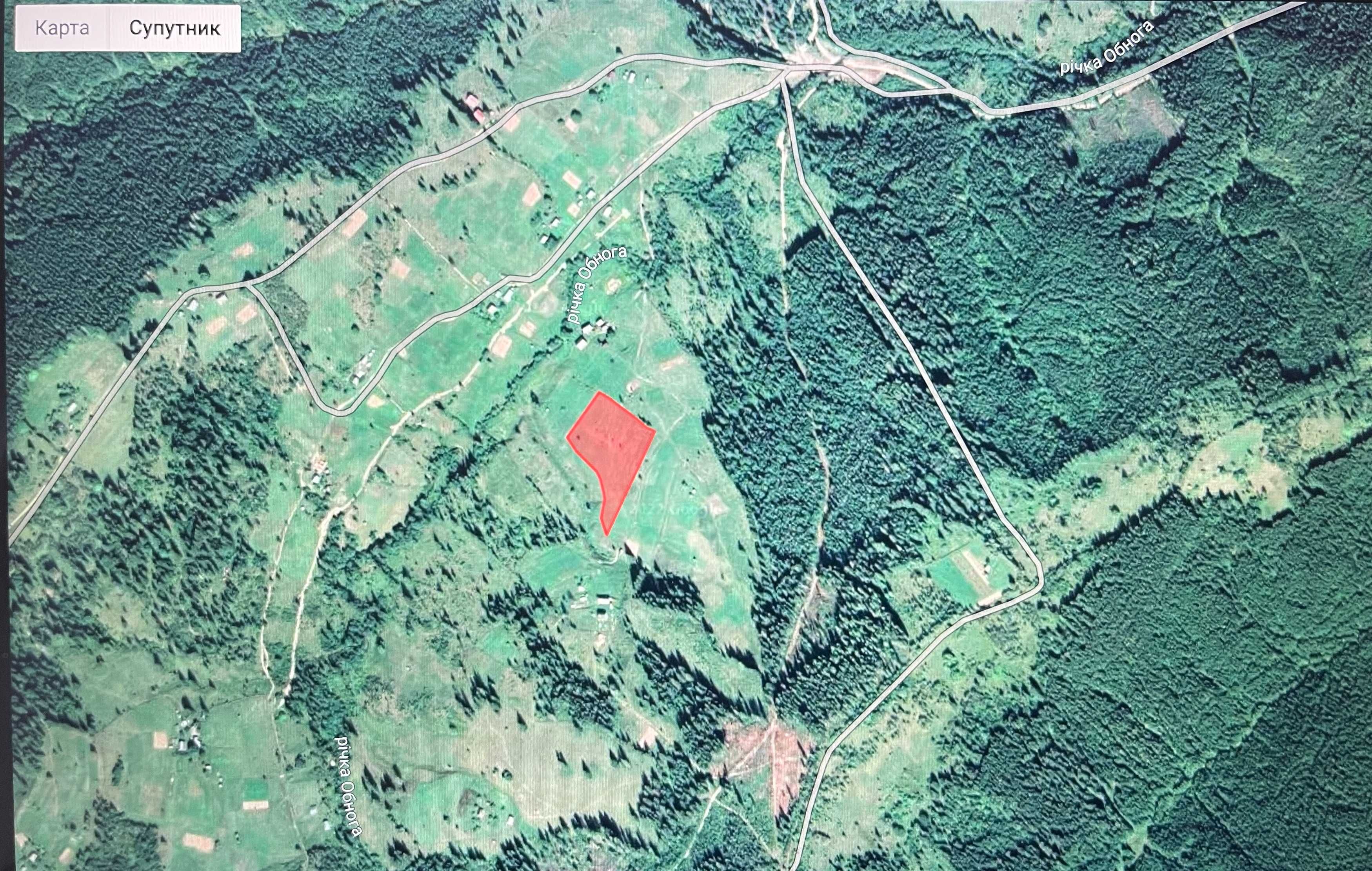 Земельна ділянка 1.0574 га в Карпатах