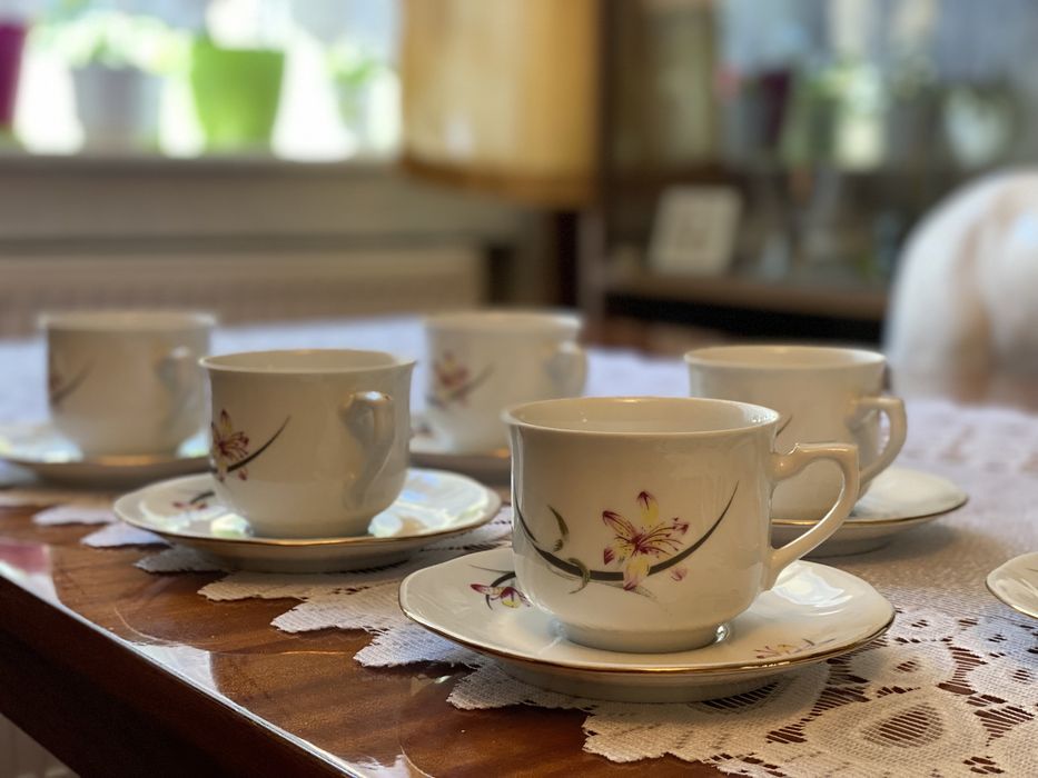Zestaw kawowy 6 osób porcelana