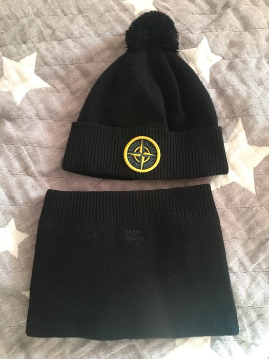 Шапка зимова і хомут набір Stone Island