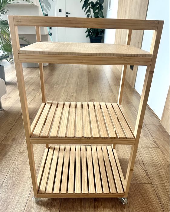 Regał stojak bambusowy z kółkami Ikea Ragrund