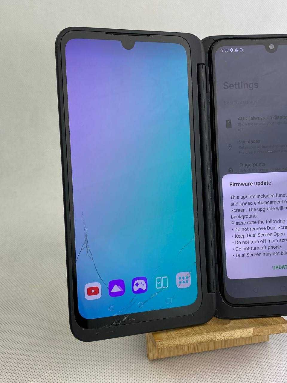 Etui z klapką LG do G8X ThinQ Dual Screen czarny