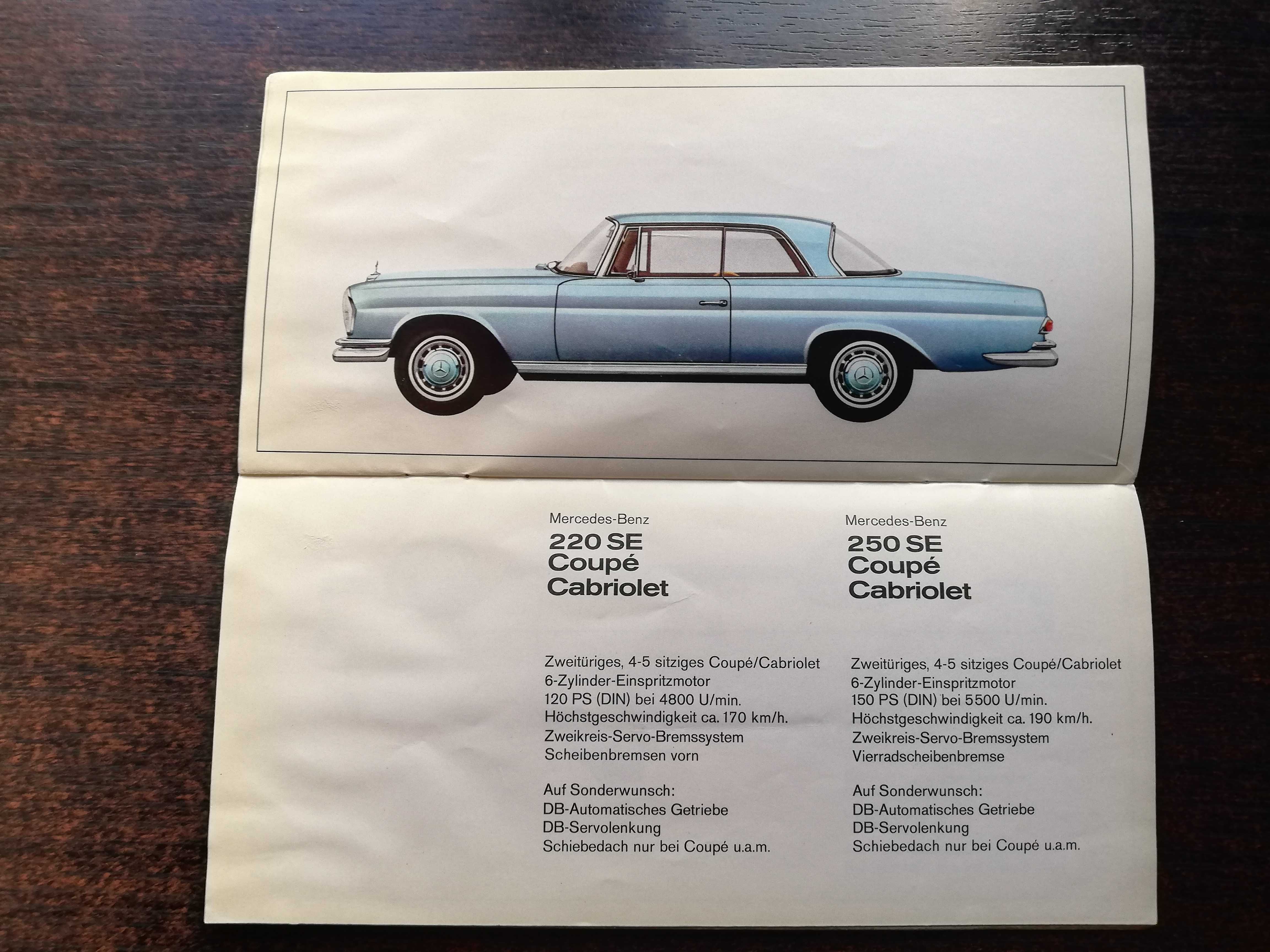 Katalog prospekt Mercedes-Benz Personenwagen 1965