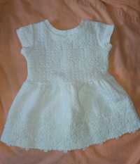 Белое платье на девочку 9 месяцев