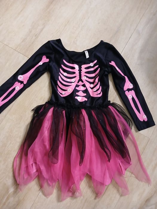 Vestido, disfarce esqueleto