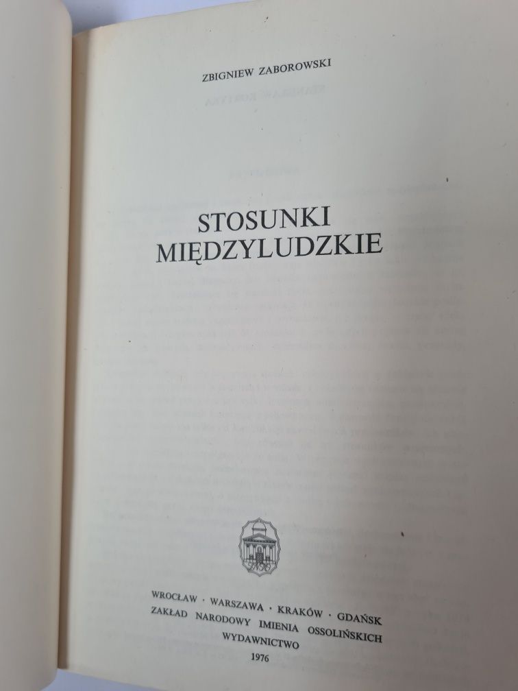 Stosunki międzyludzkie - Zbigniew Zaborowski