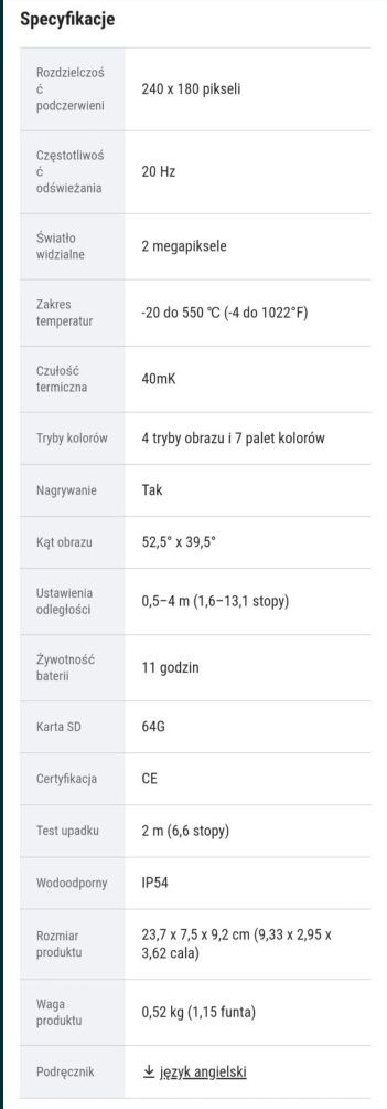 Nowy termowizor SC240M