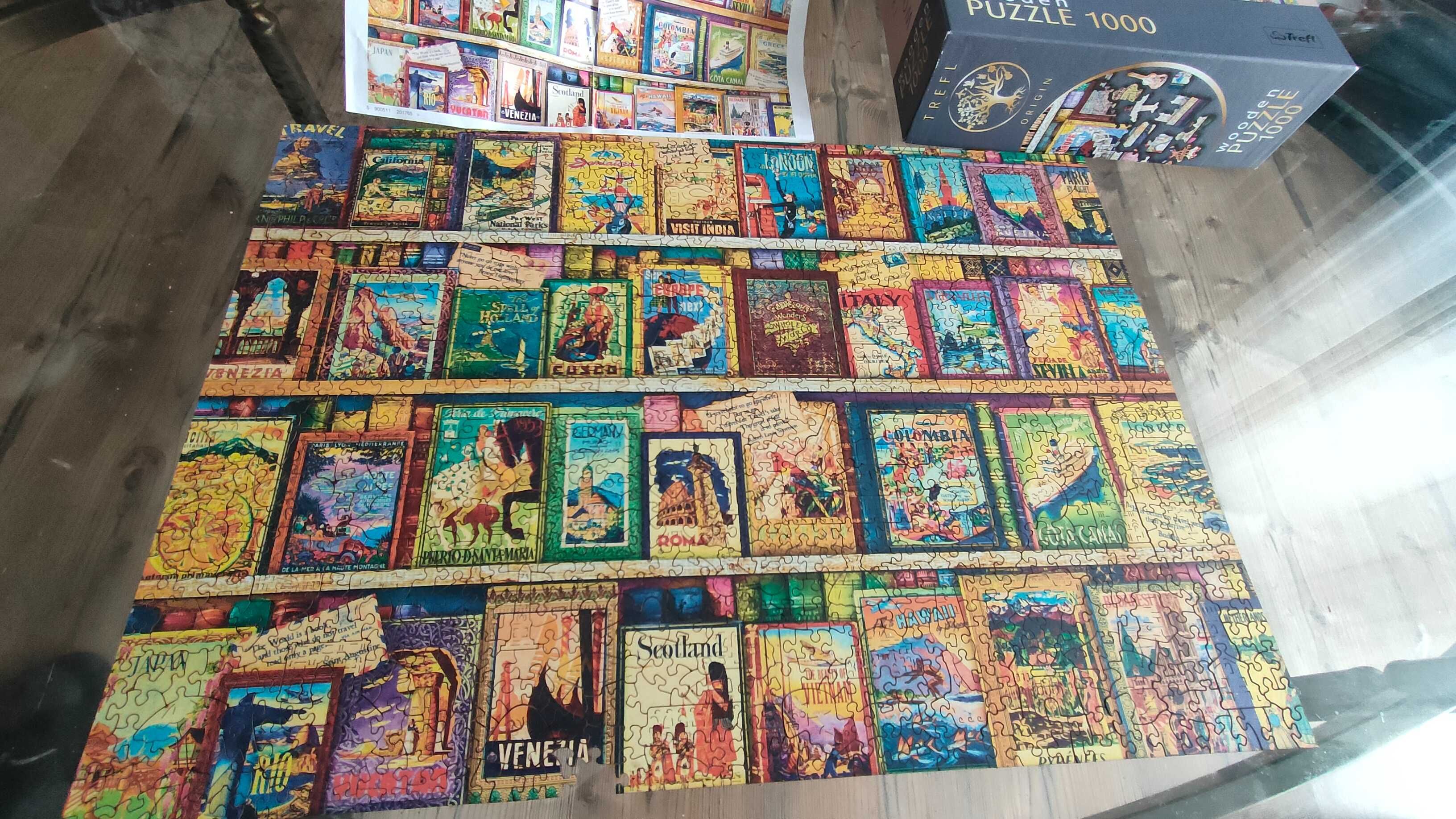 Puzzle Wood Craft Przewodniki po świecie, 1000 el