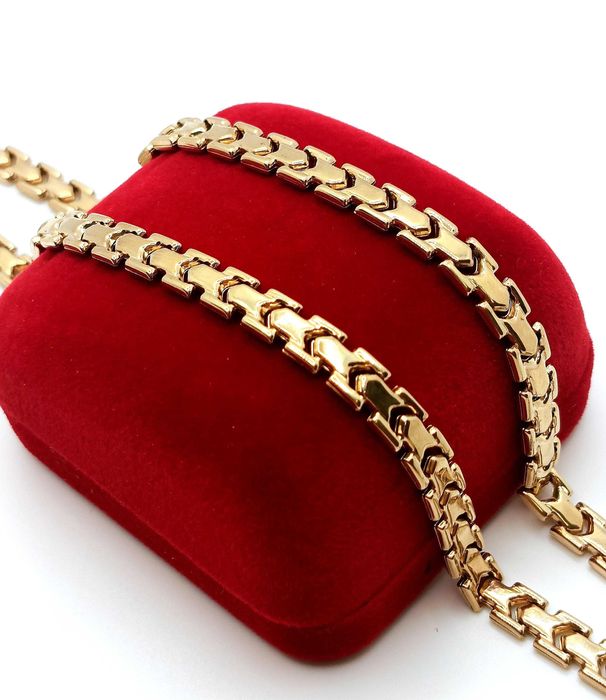 Złoty łańcuszek naszyjnik YES Pr.333 W:13,95gr Dł:50cm Szer:5mm